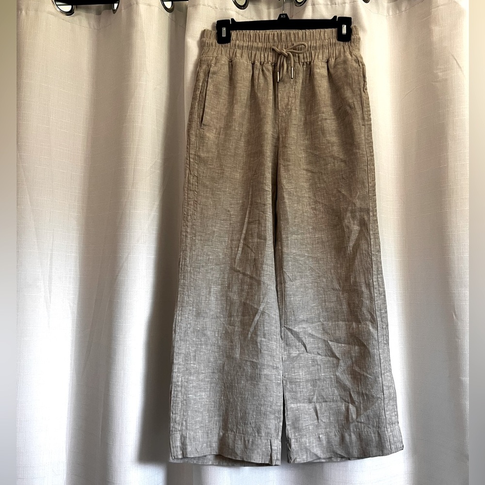 Quince Linen Wide leg drawstring pants XS